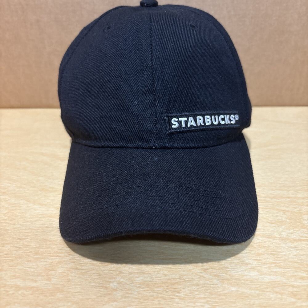Starbucks Black Baseball Cap Vintage Offset Logo New old Stock Uniform Costume